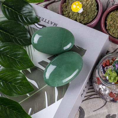 Aventurina verde natural pulida piedra de palma Aventurina verde de bolsillo preocupación piedra preciosa para reducir el estrés Decoración del hogar