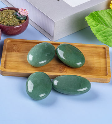 Aventurina verde natural pulida piedra de palma Aventurina verde de bolsillo preocupación piedra preciosa para reducir el estrés Decoración del hogar