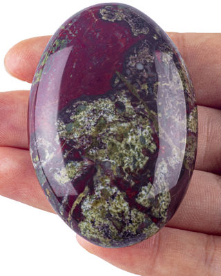 Piedra de sangre de dragón natural de forma ovalada Piedra artesanal de dragón Piedra de sangre de palma Piedra preciosa para decoración del hogar