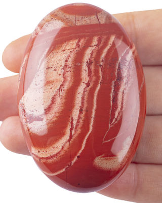 Piedra de palma de jaspe rojo natural curativa de bolsillo pulido Piedra de roca de jaspe rojo irregular Piedra de preocupación liberación de ansiedad