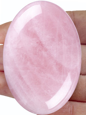 Piedra de palma natural de rosa de cuarzo curativa de bolsillo pulido de rosa de cuarzo piedras de roca piedra de preocupación liberación de ansiedad