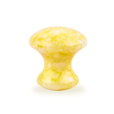 Tabla de Guasha de cristal de hongo de jade amarillo para el cuidado personal de la salud