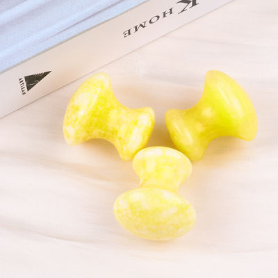 Tabla de Guasha de cristal de hongo de jade amarillo para el cuidado personal de la salud