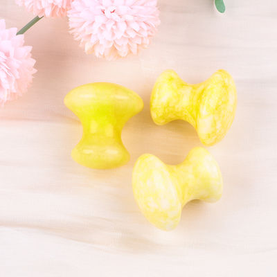 Tabla de Guasha de cristal de hongo de jade amarillo para el cuidado personal de la salud