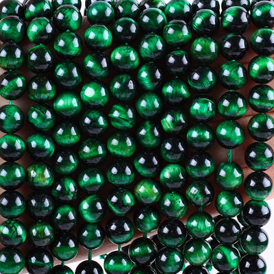 8mm Ojo de tigre verde piedra preciosa de cristal de piedra curativa para hacer joyas