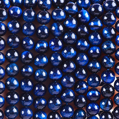 8 mm de color azul oscuro natural de ojo de tigre piedra preciosa cristal de piedra para la fabricación de joyas