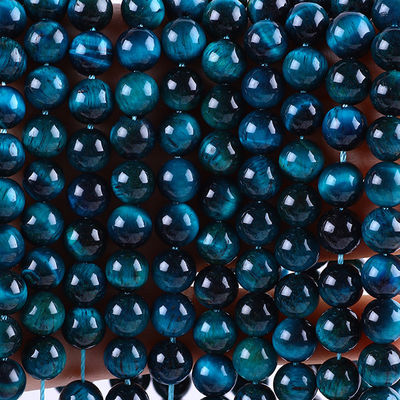 8 mm Ojo de tigre azul del lago piedra preciosa cristalina curativa cuentas de piedra para la fabricación de joyas