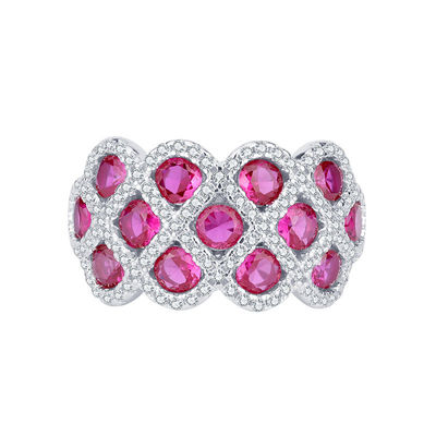 Anillos de compromiso de plata de zircón 925 en forma de flor