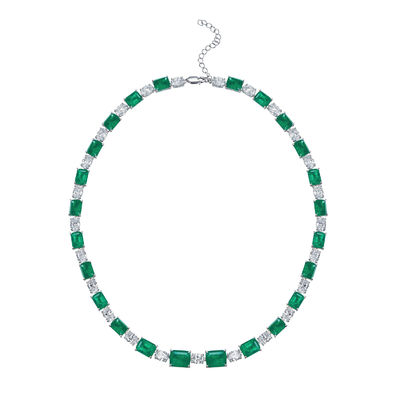Lujo de novia rosa / verde collar de piedra preciosa para la boda y regalo