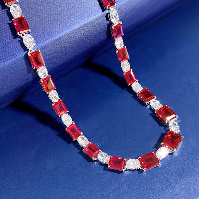 Lujo de novia rosa / verde collar de piedra preciosa para la boda y regalo