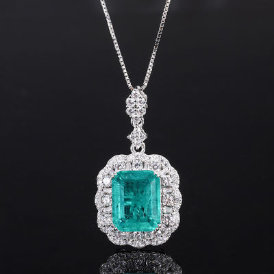 Circón Cuadrado Collar de Piedra Gemma Pantalón Anillo Conjunto Para Regalo de Cumpleaños