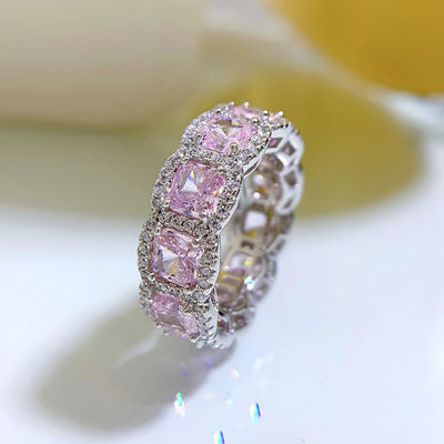 Deluxe amarillo de piedra preciosa boda y anillos de compromiso para la fiesta