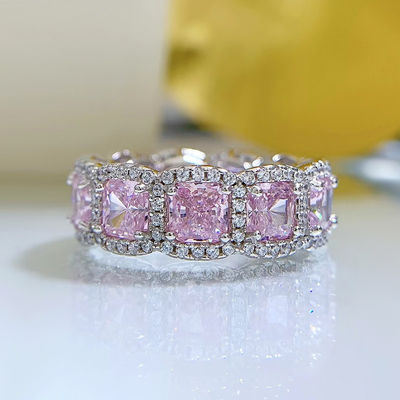 Deluxe amarillo de piedra preciosa boda y anillos de compromiso para la fiesta