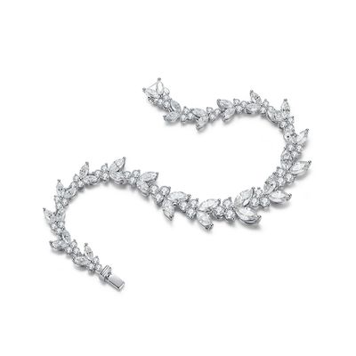 18K Oro Oreja de Trigo Moissanite Brazalete de Tenis para el compromiso