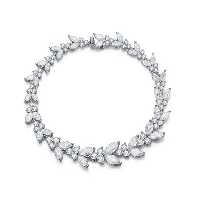 18K Oro Oreja de Trigo Moissanite Brazalete de Tenis para el compromiso