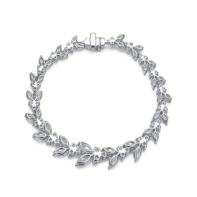 18K Oro Oreja de Trigo Moissanite Brazalete de Tenis para el compromiso