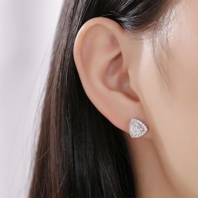 Moissanite 925 de plata esterlina de auriculares soporte OEM ODM