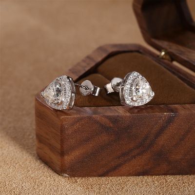 Moissanite 925 de plata esterlina de auriculares soporte OEM ODM