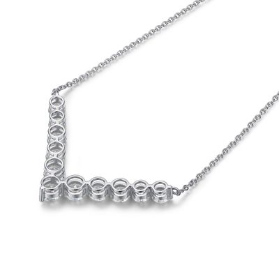 18k Oro Moissanite Diamante Sonrisa collar colgante para regalar