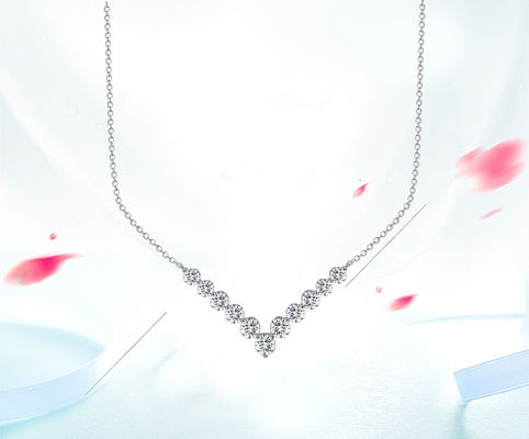 18k Oro Moissanite Diamante Sonrisa collar colgante para regalar