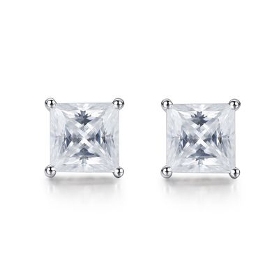 Cubicos de oro de 18K Moissanite Diamante Auriculares para el regalo de cumpleaños