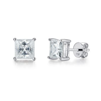 Cubicos de oro de 18K Moissanite Diamante Auriculares para el regalo de cumpleaños