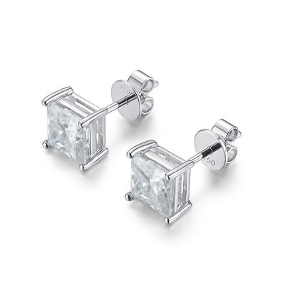 Cubicos de oro de 18K Moissanite Diamante Auriculares para el regalo de cumpleaños