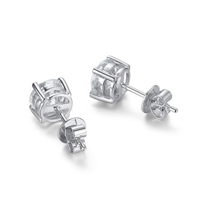 18k Oro Moissanite Diamante Auriculares de punta de oro blanco Apoyo personalizado