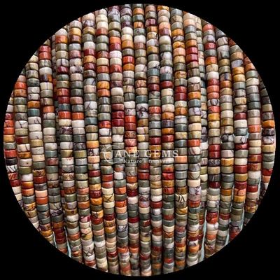 Las gemas de las cuentas de labradorita / turquesa roja / lapislázuli / tambor de unaquita forma de cuentas sueltas para la energía curativa