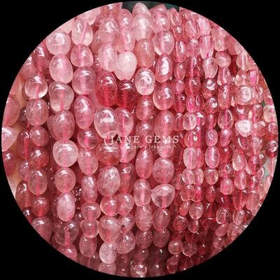 Piedra preciosa de cristal natural de forma irregular cuarzo rosa / cuarzo de fresa / amatista / cuarzo claro hebras sueltas de cuentas