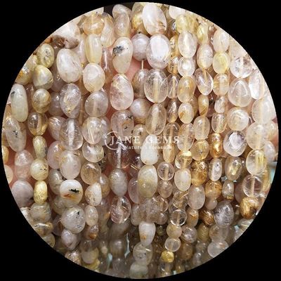 Piedra preciosa de cristal natural de forma irregular Filamentos de perlas sueltas para collares y pulseras