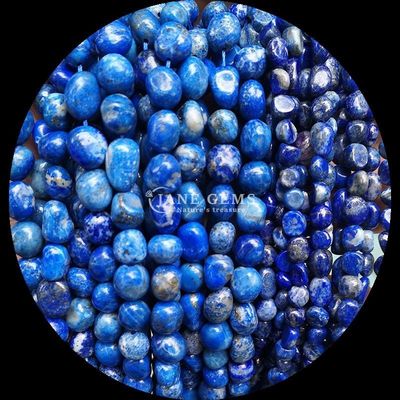 Gemas de cuentas Cristal natural Lapislázuli de forma irregular Filamentos de cuentas sueltos para joyas de cuentas
