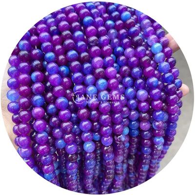 Venta al por mayor de cuentas redondas de piedra natural cuentas redondas sueltas de piedras preciosas accesorios 8mm de aguamarina cuentas sueltas para joyería DIY