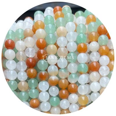 Venta al por mayor de cuentas redondas de piedra natural cuentas redondas sueltas de piedras preciosas accesorios 8mm de aguamarina cuentas sueltas para joyería DIY