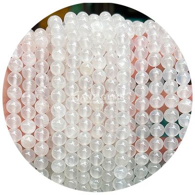 Venta al por mayor de cuentas redondas de piedra natural cuentas redondas sueltas de piedras preciosas accesorios 8mm de aguamarina cuentas sueltas para joyería DIY