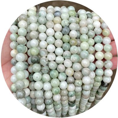 Venta al por mayor de cuentas redondas de piedra natural cuentas redondas sueltas de piedras preciosas accesorios 8mm de aguamarina cuentas sueltas para joyería DIY