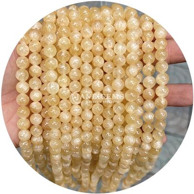 Venta al por mayor de cuentas redondas de piedra natural cuentas redondas sueltas de piedras preciosas accesorios 8mm de aguamarina cuentas sueltas para joyería DIY