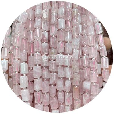 Venta al por mayor de cristal natural de piedra preciosa cilindro de forma de cuentas de ágata cilindro de cuentas sueltas accesorios para la fabricación de joyas DIY