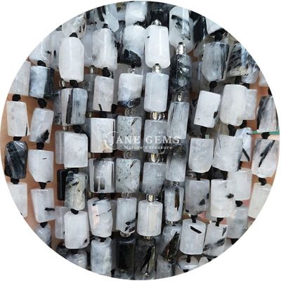 Venta al por mayor de cristal natural de piedra preciosa cilindro de forma de cuentas de ágata cilindro de cuentas sueltas accesorios para la fabricación de joyas DIY