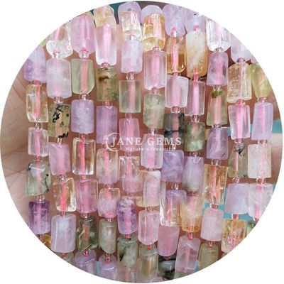 Venta al por mayor de cristal natural de piedra preciosa cilindro de forma de cuentas de ágata cilindro de cuentas sueltas accesorios para la fabricación de joyas DIY