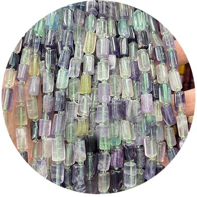 Venta al por mayor de cristal natural de piedra preciosa cilindro de forma de cuentas de ágata cilindro de cuentas sueltas accesorios para la fabricación de joyas DIY