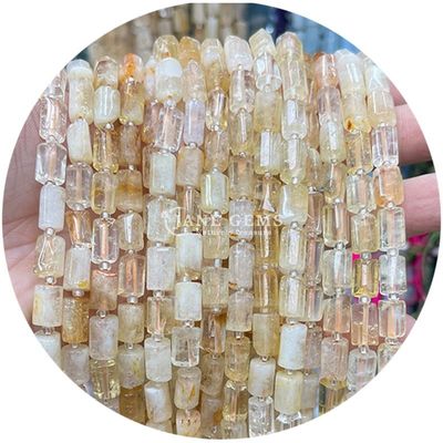 Venta al por mayor de cristal natural de piedra preciosa cilindro de forma de cuentas de ágata cilindro de cuentas sueltas accesorios para la fabricación de joyas DIY