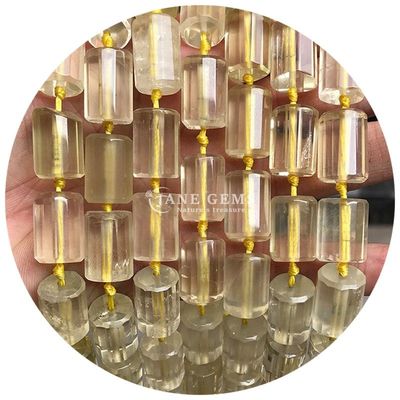 Venta al por mayor de cristal natural de piedra preciosa cilindro de forma de cuentas de ágata cilindro de cuentas sueltas accesorios para la fabricación de joyas DIY