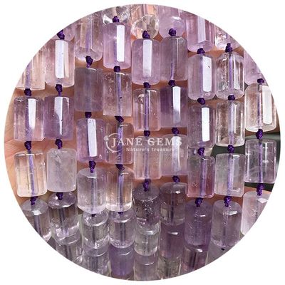 Venta al por mayor de cristal natural de piedra preciosa cilindro de forma de cuentas de ágata cilindro de cuentas sueltas accesorios para la fabricación de joyas DIY