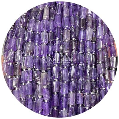 Venta al por mayor de cristal natural de piedra preciosa cilindro de forma de cuentas de ágata cilindro de cuentas sueltas accesorios para la fabricación de joyas DIY