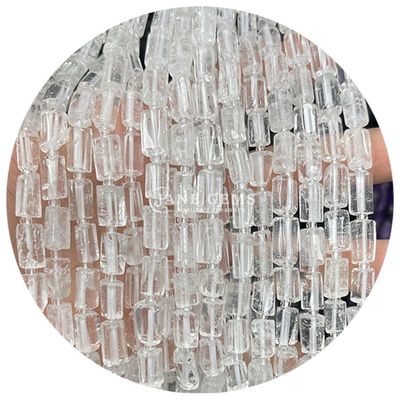 Venta al por mayor de cristal natural de piedra preciosa cilindro de forma de cuentas de ágata cilindro de cuentas sueltas accesorios para la fabricación de joyas DIY