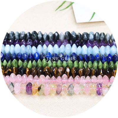 Venta al por mayor de cristal natural piedra preciosa ángulo amorfo cuentas rayadas ágata irregular accesorios de cuentas sueltas para joyería DIY