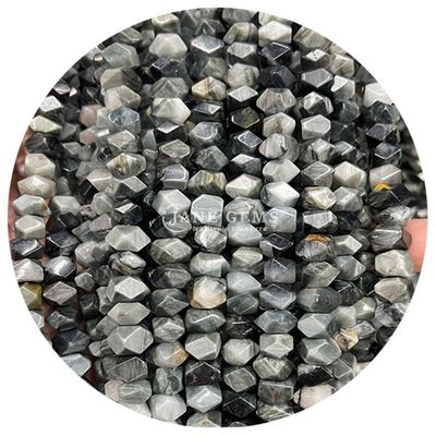 Venta al por mayor de cristal natural piedra preciosa ángulo amorfo cuentas rayadas ágata irregular accesorios de cuentas sueltas para joyería DIY