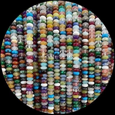 Piedra de cristal Rondelle Abaco forma HeShi Perla Varios tipos de piedras de perlas sueltas hebras para la fabricación de joyas