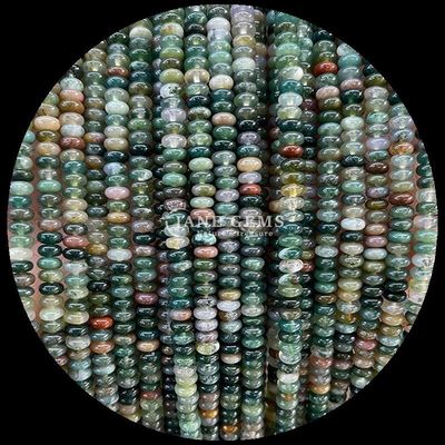 Piedra de cristal natural Rondelle Abaco Forma de Amazonita Ojo de tigre hebras de cuentas sueltas para brazaletes de yoga